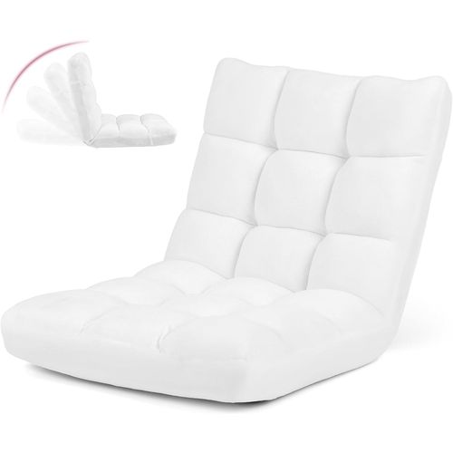 Canapé Paresseux Tatami Pliable Chaise De Plancher Coussin De Chaise De Lit Siège De Sol (blanc)