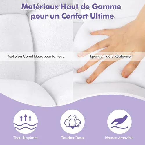 Canapé Paresseux Tatami Pliable Chaise De Plancher Coussin De Chaise De Lit Siège De Sol (blanc)