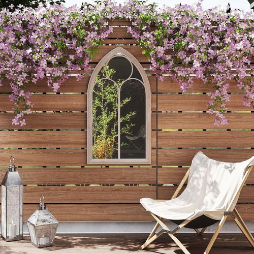 Grand Miroir Mural Arche Exterieur Interieur, Miroir Decoration Murale De Fenêtre (111,5 X 60,5 Cm)
