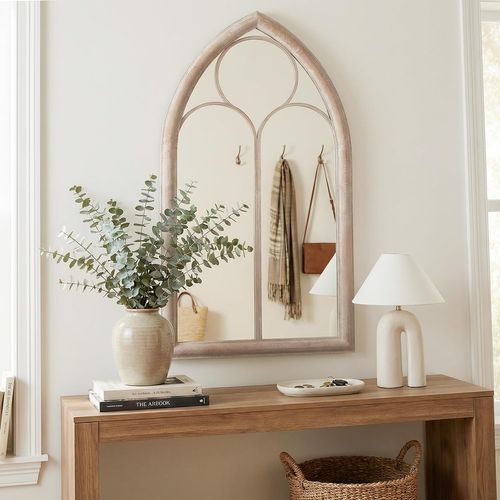 Grand Miroir Mural Arche Exterieur Interieur, Miroir Decoration Murale De Fenêtre (111,5 X 60,5 Cm)