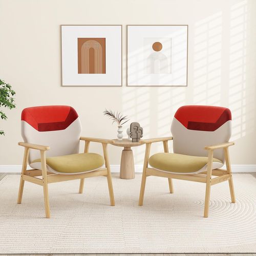 Fauteuil D'appoint Moderne, Chaise Rembourrée Avec Dossier Spacieux, Coussin D'assise En Mousse