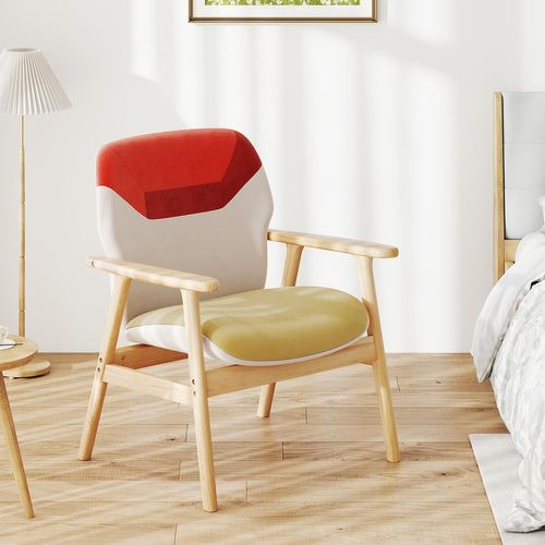 Fauteuil D'appoint Moderne, Chaise Rembourrée Avec Dossier Spacieux, Coussin D'assise En Mousse