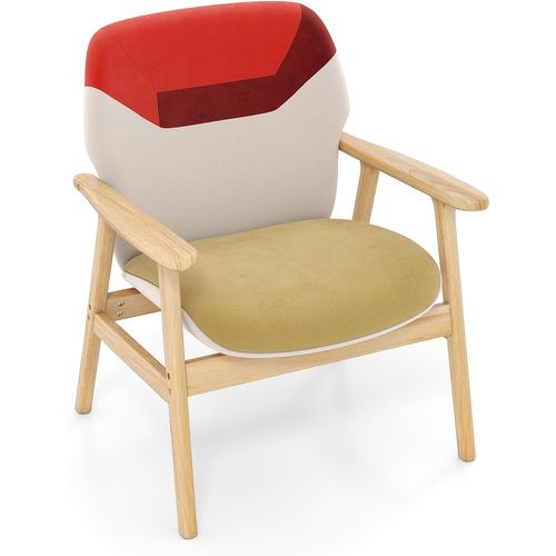 Fauteuil D'appoint Moderne, Chaise Rembourrée Avec Dossier Spacieux, Coussin D'assise En Mousse