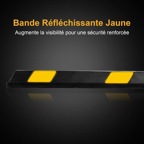 Butée De Stationnement 184 X 15 X 10 Cm, Butée De Roue En Caoutchouc, Charge 3000 Kg