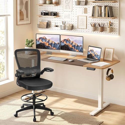 Bureau Assis-debout Électrique ，160x60x（72-118）cm，Avec Mémoire, écran LED, Charge 90kg, Naturel