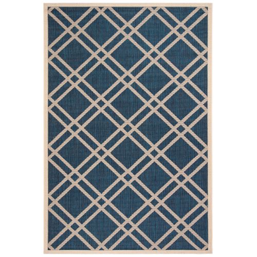 Tapis Cour 201 X 290 Cm Treillis Thalia Bleu