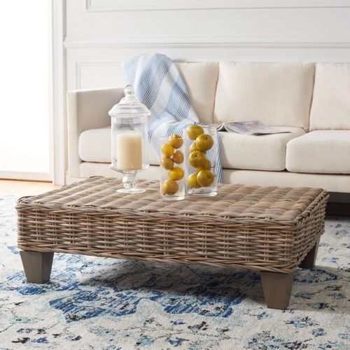 Table Basse Chessie Neutre Rotin 103 X 70 X 31 Cm