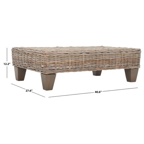 Table Basse Chessie Neutre Rotin 103 X 70 X 31 Cm