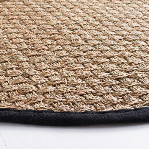 Tapis Natural Fiber 244 X 244 Cm Fibre Naturelle Roselyn Naturel / Noir