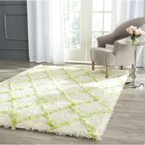 SAFAVIEH Tapis Jericho Shag Collection - 180 cm - Noir ivoire - Design