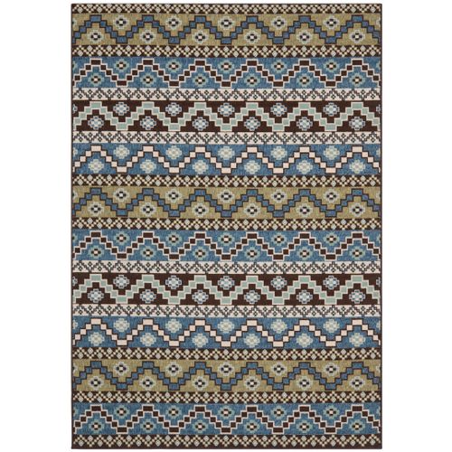 Tapis Véranda 201 X 290 Cm Audacieux Et Lumineux Una Bleu