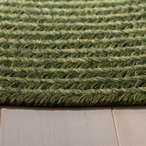 Tapis Braided 91 X 152 Cm Contemporain Mirabel Vert