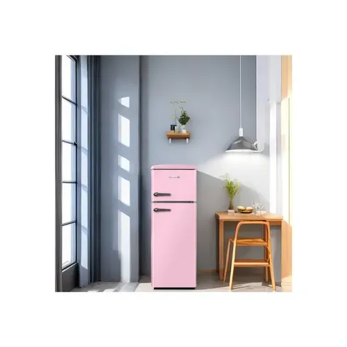 Réfrigérateur Congélateur Retro Arzy Ljdd206pink 206 Litres Rose
