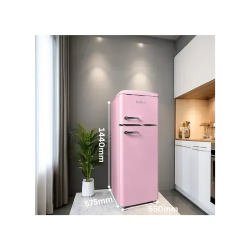 Réfrigérateur Congélateur Retro Arzy Ljdd206pink 206 Litres Rose