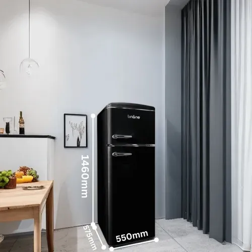 Réfrigérateur Congélateur 2 Portes Retro Arzy Ljdd206black 206 Litres Noir
