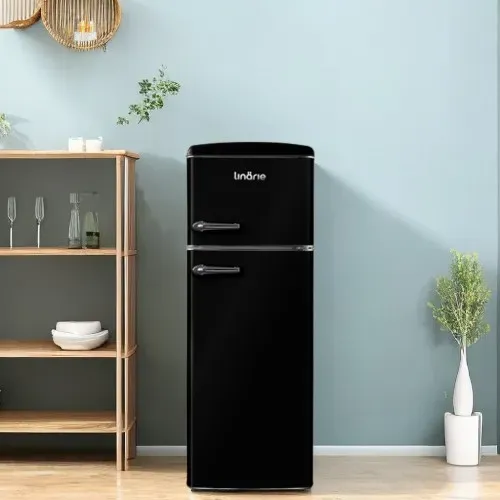 Réfrigérateur Congélateur 2 Portes Retro Arzy Ljdd206black 206 Litres Noir