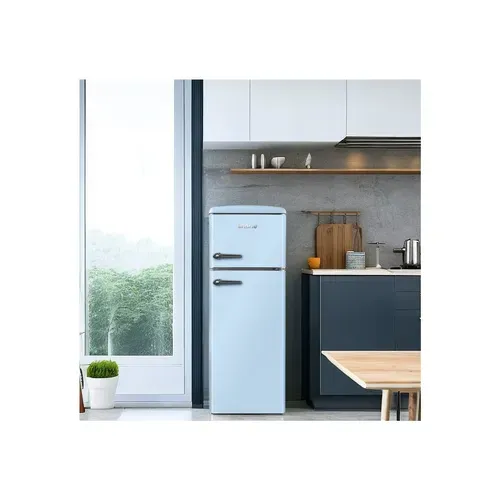 Réfrigérateur Congélateur 2 Portes Retro Arzy Ljdd206blue 206 Litres Bleu Lavande