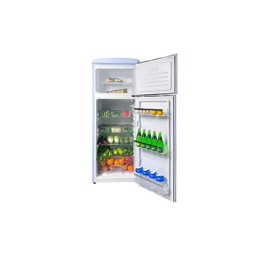 Réfrigérateur Congélateur 2 Portes Retro Arzy Ljdd206blue 206 Litres Bleu Lavande