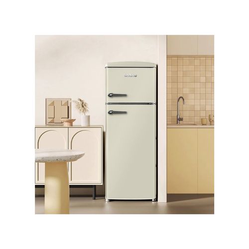 Réfrigérateur Congélateur 2 Portes Retro Arzy Ljdd206cream 206 Litres Crème