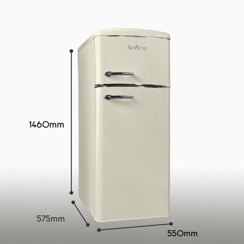 Réfrigérateur Congélateur 2 Portes Retro Arzy Ljdd206cream 206 Litres Crème