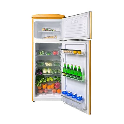 Linarie Réfrigérateur Congélateur 2 Portes Retro Arzy Ljdd206orange 206 Litres Orange