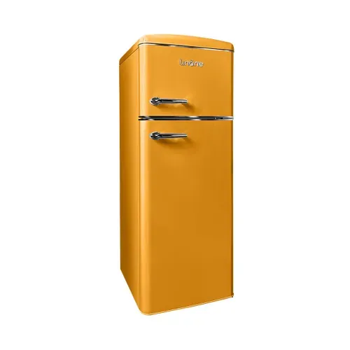 Linarie Réfrigérateur Congélateur 2 Portes Retro Arzy Ljdd206orange 206 Litres Orange