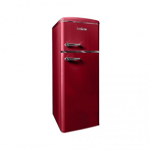 Réfrigérateur Congélateur 2 Portes Retro Arzy Ljdd206bordeaux 206 Litres Bordeaux