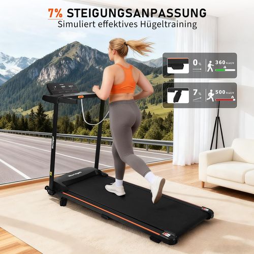 Tapis De Course Pliable 14km/h - Walking Pad Bureau Avec Inclinaison 7%
