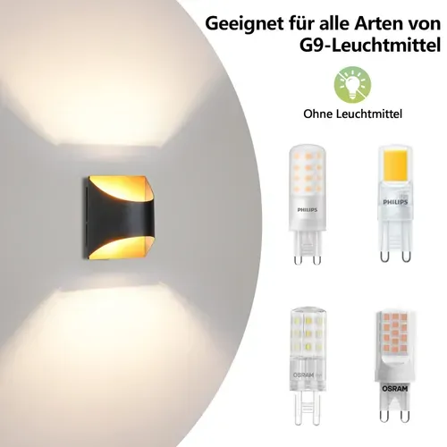 Applique Murale  Noire Et Dorée - Appliques Murales Modernes Pour Escaliers, Chambre D'enfant