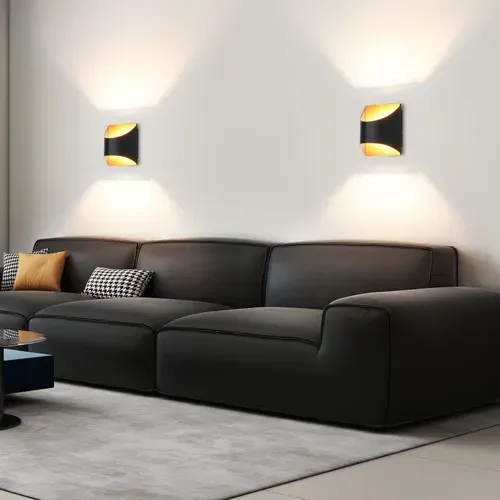 Applique Murale  Noire Et Dorée - Appliques Murales Modernes Pour Escaliers, Chambre D'enfant