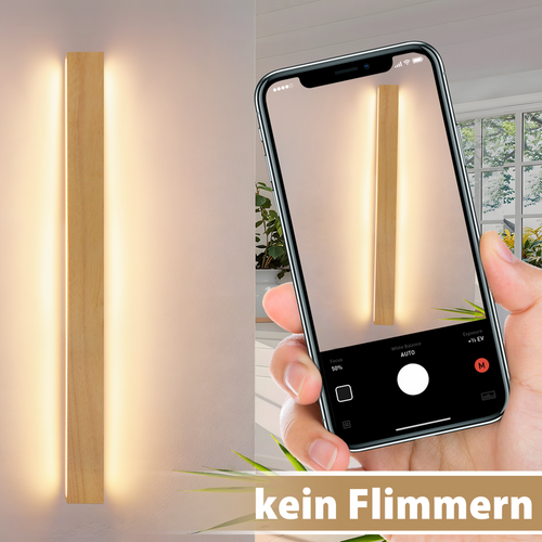 Applique Murale LED Lampe Murale D'intérieur En Bois 100 Cm 36w Moderne Lumière Indirecte Haut Et