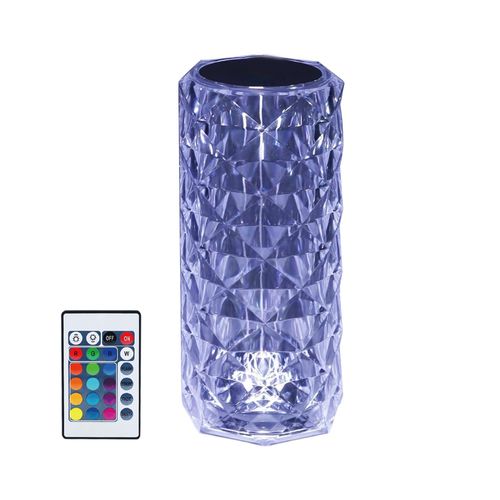Lampe De Chevet LED Sans Fil à Intensité Variable En Cristal Lampe Tactile Rechargeable