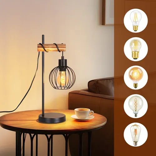 Lampe De Table Vintage Salon Lampe De Chevet E27 Lampe De Table Rétro 1 Lumière Au Design Industriel