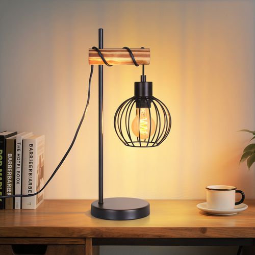 Lampe De Table Vintage Salon Lampe De Chevet E27 Lampe De Table Rétro 1 Lumière Au Design Industriel