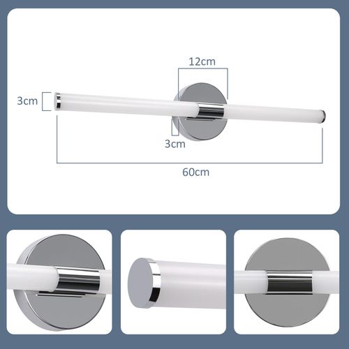 Applique Murale De Salle De Bain  LED - 8w 60cm 4000k Ip44