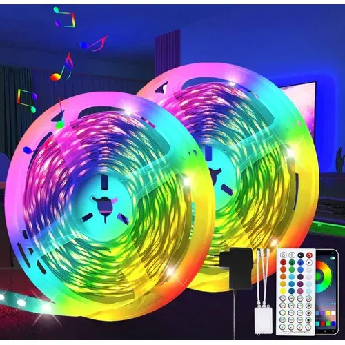 Bande LED  20 M Ruban LED Autocollant Pour Décoration De Fête De Jeu Bande Rvb éclairage De Fond TV