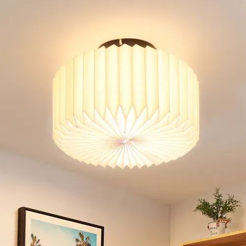 Plafonnier Salon Plafonnier Vintage - Lampe De Cuisine Blanche Abat-jour Papier Design G9