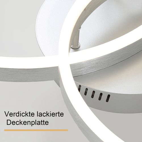 Plafonnier LED Lampe De Salon à Intensité Variable, 82 Cm, Doré, 74 W Avec Télécommande