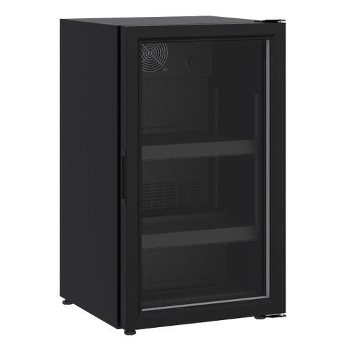 Mini-armoire Réfrigérée Positive Noire Porte Vitrée 136 L -