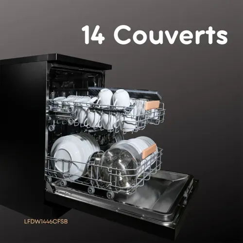Lave-vaisselle Linarie Lfdw1446cfsb 14 Couverts 46db Noir Pose Libre