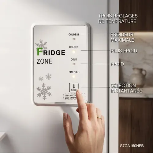 Congélateur Armoire S7ca160nfb 163 Litres Froid Ventilé Noir Brossé