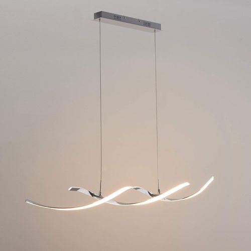 Suspension LED Double Barres Ondulées 110 Cm - Galba