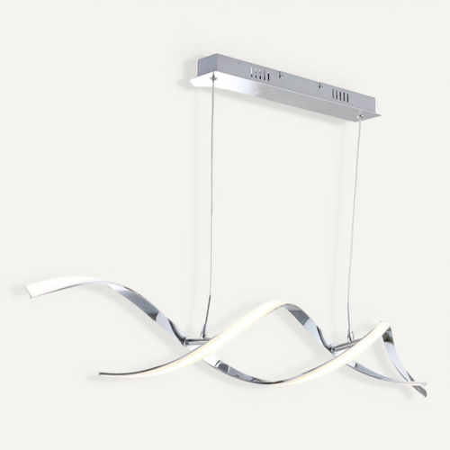 Suspension LED Double Barres Ondulées 110 Cm - Galba