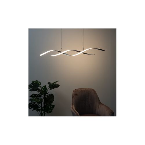 Suspension LED Double Barres Ondulées 110 Cm - Galba