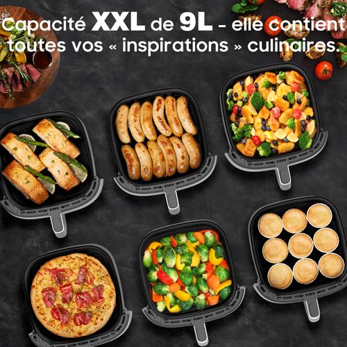 Friteuse à Air Chaud Af80d10-1, 9l Airfryer, 9 Programmes, 2350w