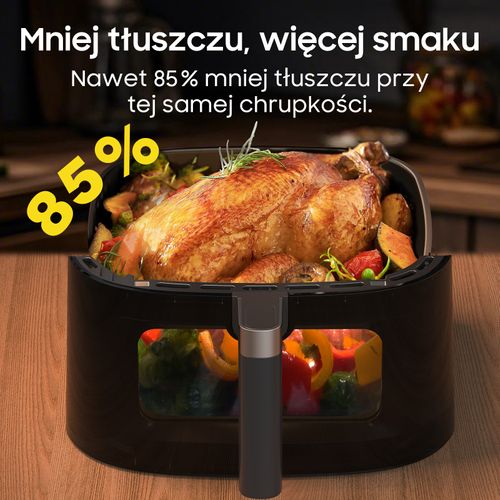 Friteuse à Air Chaud 9 Litres Af80d10w-1, Avec Fenêtre De Visualisation, 9 Programmes, 2350 W
