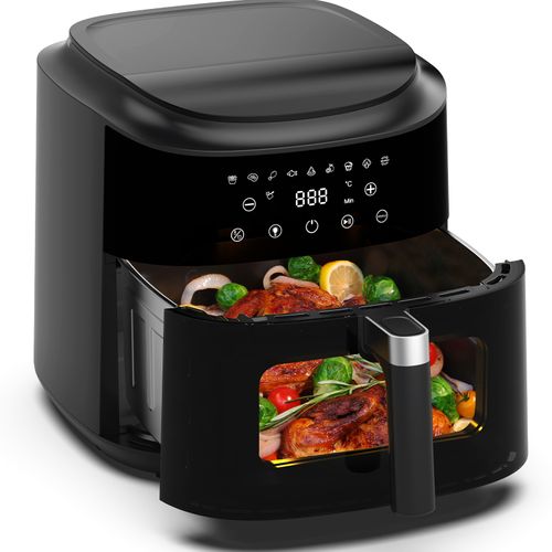 Friteuse à Air Chaud 9 Litres Af80d10w-1, Avec Fenêtre De Visualisation, 9 Programmes, 2350 W