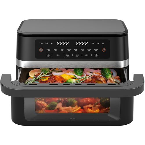 XXL 11l Double Zone Airfryer, Friteuse à Air Chaud, Friteuse Sans Huile Af100a, Recette