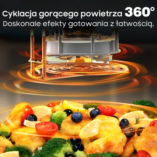 Friteuse à Air Chaud Avec Fenêtre De Visualisation Af80d10w , 9 L, 2350 W, 9 Programmes