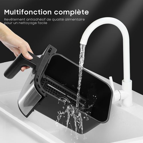 Friteuse Sans Huile 10l à Double Tiroir, Air Fryer, 8 Programmes, Match Cook et Smart, 2600w